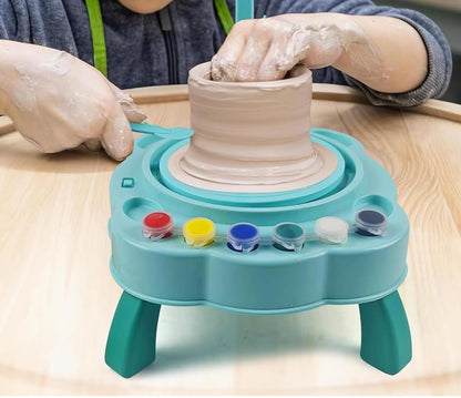 Ceramic Painting Kit with Electric Pottery Table, Ages 6+, Includes Paints and Brushes, Creative Art Toy