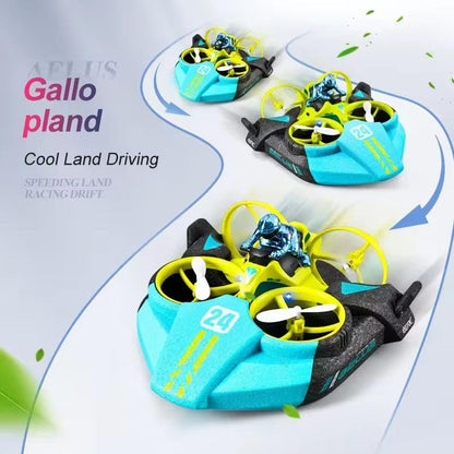 TriRider 3-in-1 RC Flying Car Toy | Air, Land & Water Remote Control Vehicle | RC Car + Boat + Jet Plane | Rechargeable | All-Terrain Adventure Toy for Kids & Boys (6+ Years) DRONE