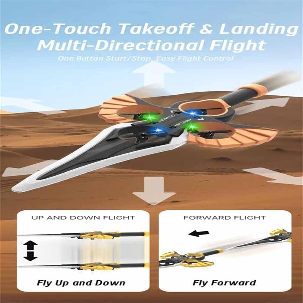 Flying Sword RC Drone for Kids & Adults -  Remote Control, 3-Speed Glider with 360° Flip, Double Battery,Easy to Fly Toy Gift