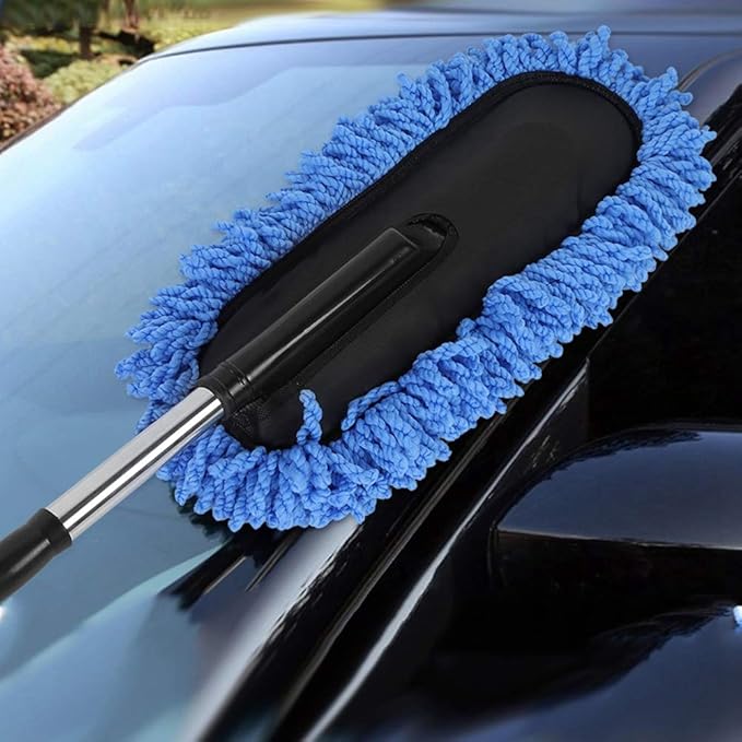 Soft Microfiber Car Duster Exterior with Retractable Handle