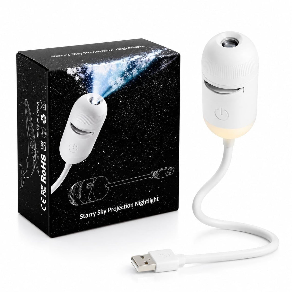 Galaxy Star Projector Night Light, 2-in-1 Astronaut Nebula Projector Lamp with 360° Rotation, USB Mini LED Ceiling & Wall Starry Moon Light for Bedroom, Kids Room & Home Decor (2 Slide)