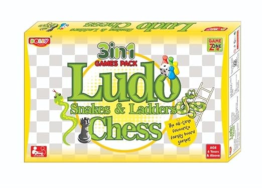 3-in-1 Games Pack: Ludo, Snakes & Ladders, and Chess