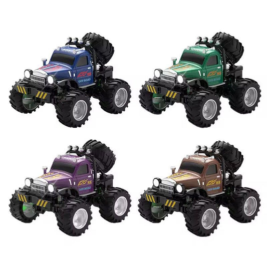 RC Monster Off-Road Truck (1:64 Scale) + Shinchan Clockwork Crawling Toy | Lights, Motion & Endless Play - Mini Action Fun RC Combo for Kids