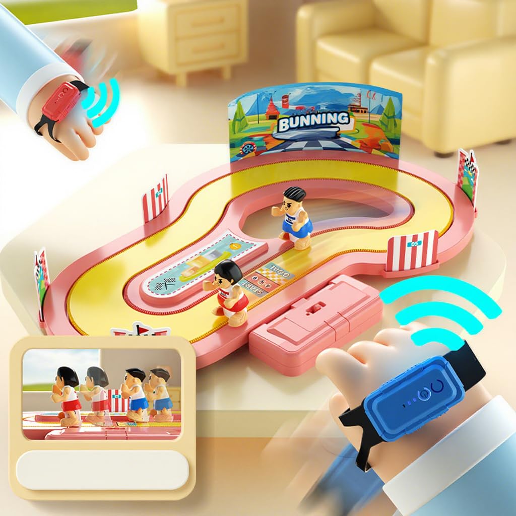 Motion Sensing Racing Board Game for Kids, Gesture Control Running Track Toy, 2 Player Battle Game, Parent Child Interactive Activity, Race Track Toy for Boys & Girls Age 3+