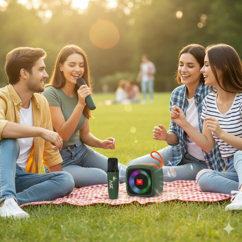 Mini Karaoke Machine with Kids Microphone bluetooth speaker