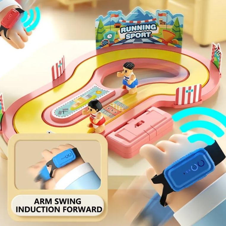 Motion Sensing Racing Board Game for Kids, Gesture Control Running Track Toy, 2 Player Battle Game, Parent Child Interactive Activity, Race Track Toy for Boys & Girls Age 3+