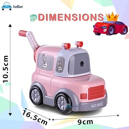 Car Shaped Pencil Sharpener with Moving Wheels, Table Sharpener Machine