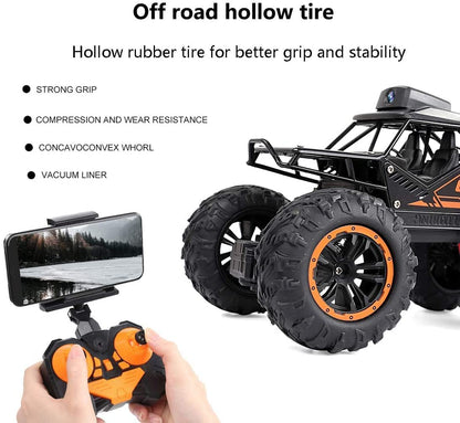 Rock crawler camera car  remote control -Rc Car with 720P HD FPV WiFi Camera|2.4Ghz 1/18 Scale Off-Road Remote Control with mobile control