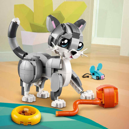 LEGO Creator 3in1 Playful Cat Pet Toy Animal Playset 31163 Building Blocks Toys for 8+ Gift for Boys and Girls