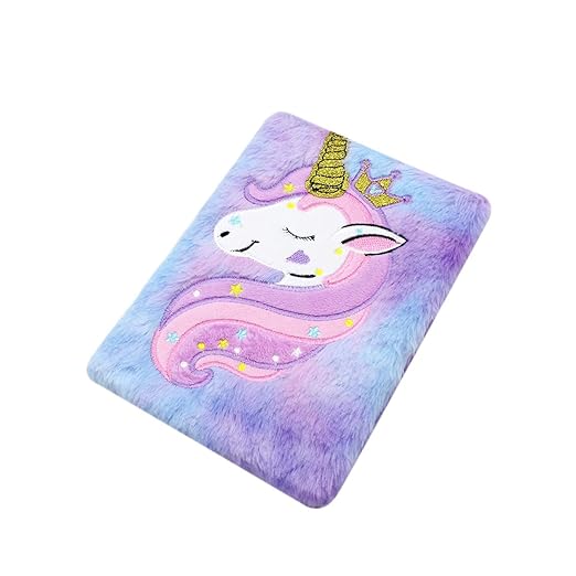 Cute Fabric Fur Diaries Notebook (Multicolor)