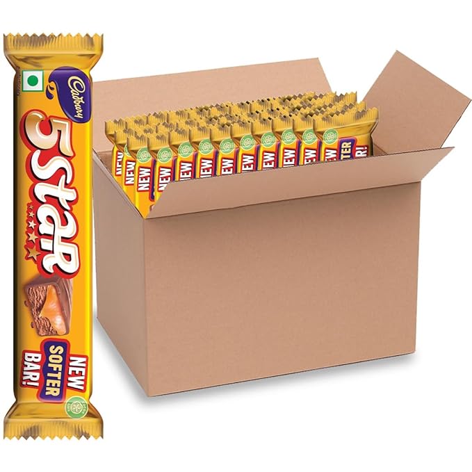 5 Star Chocolate Bar 10 rs - 38g (Pack of 28) | Rich Caramel & Nougat | Delicious Imported Chocolate