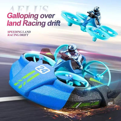 TriRider 3-in-1 RC Flying Car Toy | Air, Land & Water Remote Control Vehicle | RC Car + Boat + Jet Plane | Rechargeable | All-Terrain Adventure Toy for Kids & Boys (6+ Years) DRONE