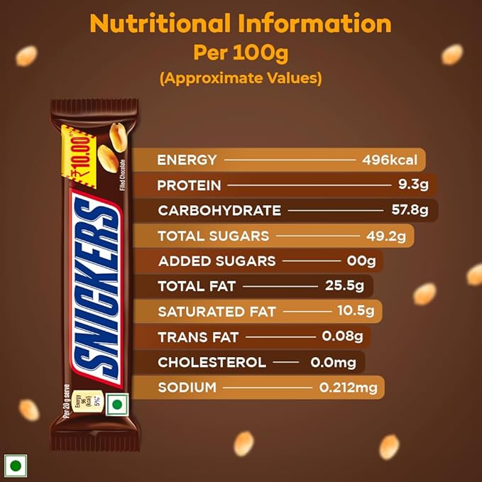 Snickers Peanut Filled Chocolate Bars 15 gms (Box)