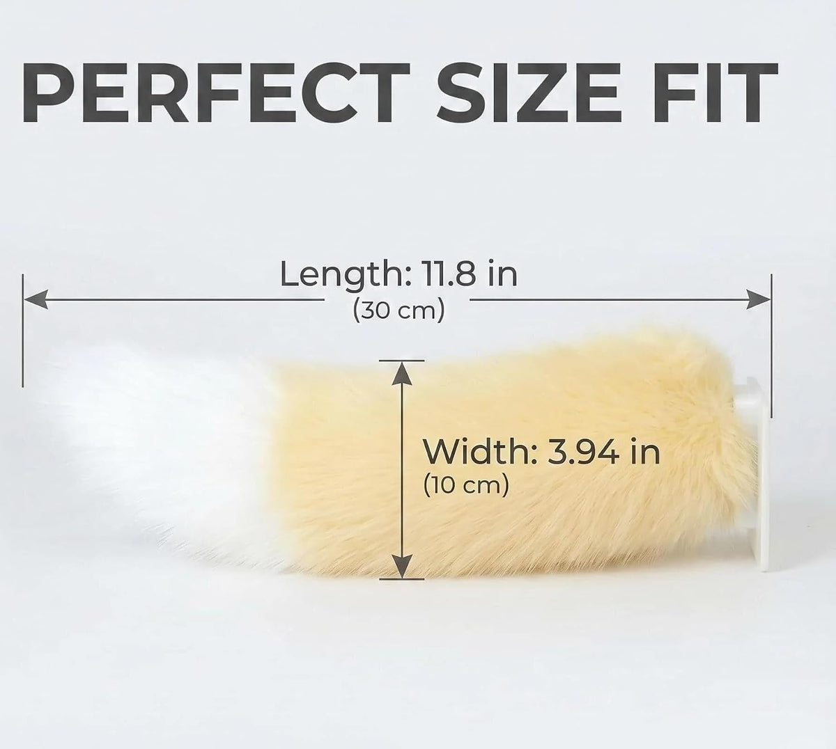 Cute Moving Cat Tail Decor – Multi-Purpose Snap-On Faux Fur Wagging Tail for Scooters, Bikes, Helmets, Cars