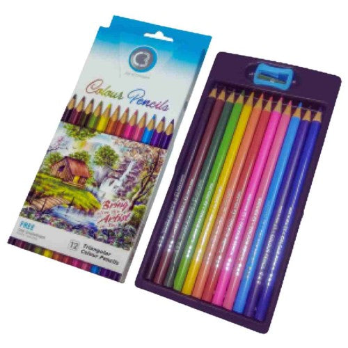 C3 Triangular Color Pencils (1Pkt/12Shades)