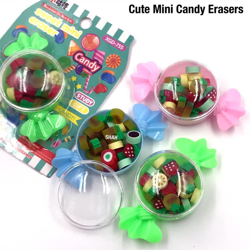 Sweet Mini Candy-Shaped Erasers Set