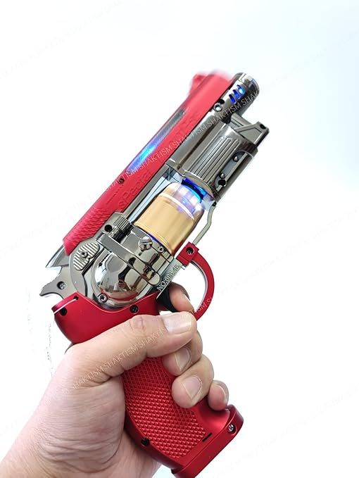 Red Toy Gun with Revolving Cylinder