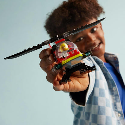 LEGO City Fire Rescue Helicopter Toy with Pilot Minifigure 60411