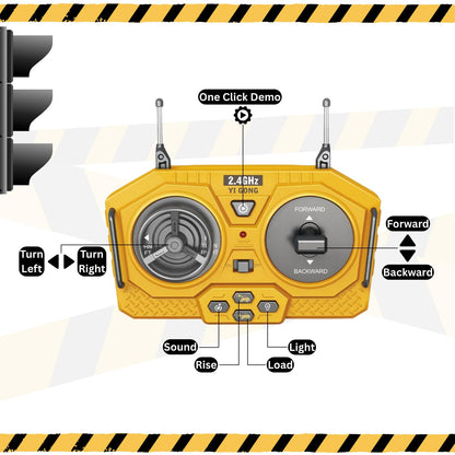 Rc Bulldozer Toys - Remote Control Bulldozer Trucks Toys - Metal Remote Control Electric Tractor Loader with Light and Sound toy