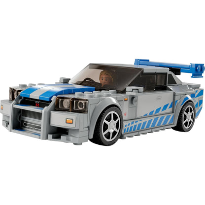 LEGO Speed Champions 2 Fast 2 Furious Nissan Skyline GT-R (R34) 76917 Building Toy Set; Race Car Model for Ages 9+