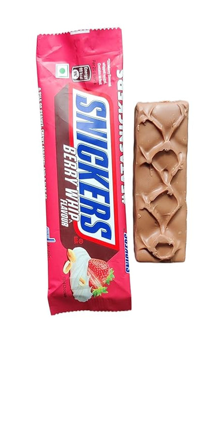 Snickers Berry Whip Flavour | 24-Pack Strawberry Nougat and Peanut Chocolate Bars