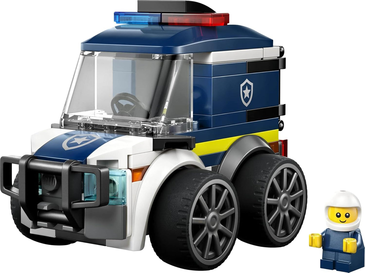 LEGO City Rides – Police Truck - Mini Car Toy Building Kit with Police Officer Minifigure - 60481