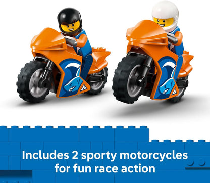 LEGO City Motorcycle Transporter Building Toy for Boys & Girls - Pretend Play Set for Preschool Kids, Ages 4+ - Flatbed Truck Toy W/2 Toy Motorcycles & 2 Minifigures - Gift Idea for Birthdays - 60491