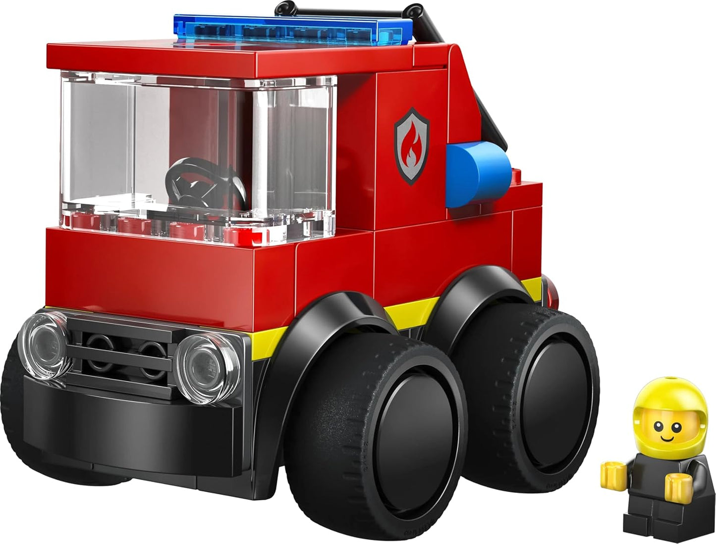 LEGO City Rides – Fire Truck - Mini Car Toy Building Kit with Firefighter Minifigure - 60482