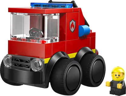 LEGO City Rides – Fire Truck - Mini Car Toy Building Kit with Firefighter Minifigure - 60482