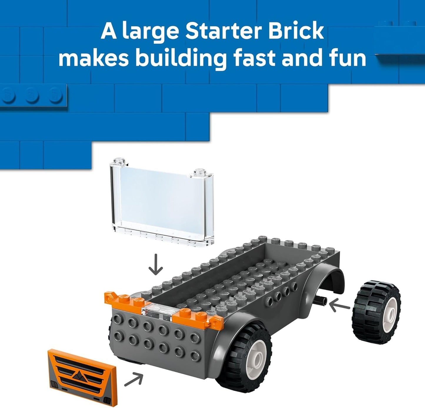 LEGO City Motorcycle Transporter Building Toy for Boys & Girls - Pretend Play Set for Preschool Kids, Ages 4+ - Flatbed Truck Toy W/2 Toy Motorcycles & 2 Minifigures - Gift Idea for Birthdays - 60491
