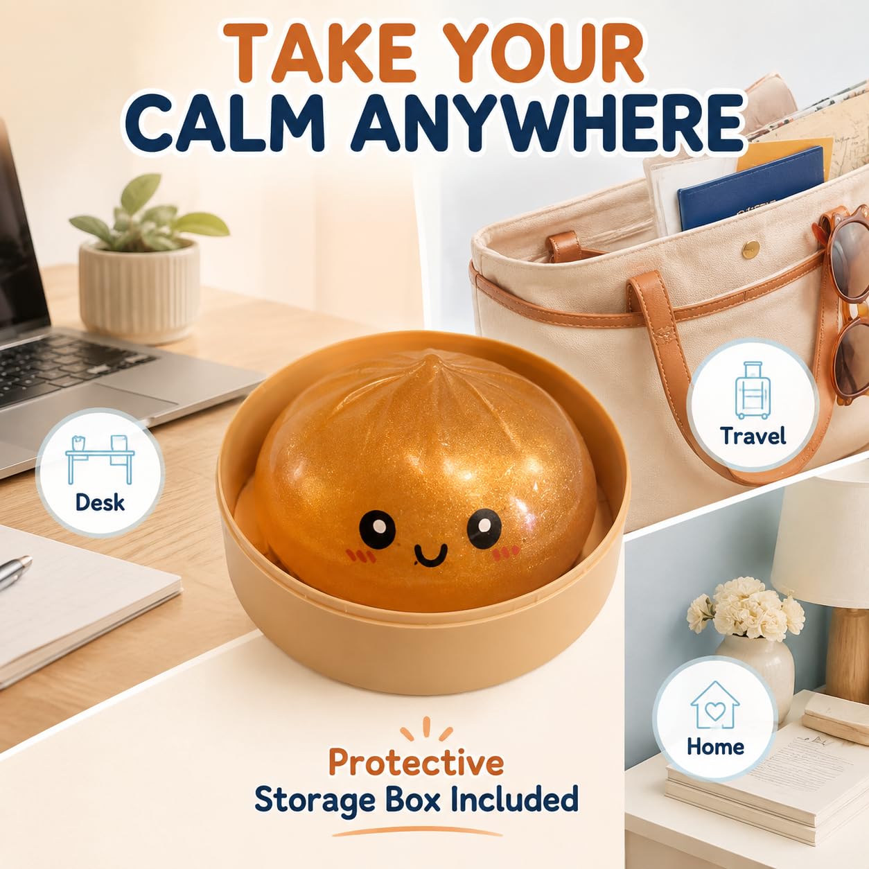 Squishy Ball |Squishy Mystery Box | Cute Big Stress Ball | Fidget Sensory Toy for Adults Anxiety Relief | (PC of 1 Multi - Colour)