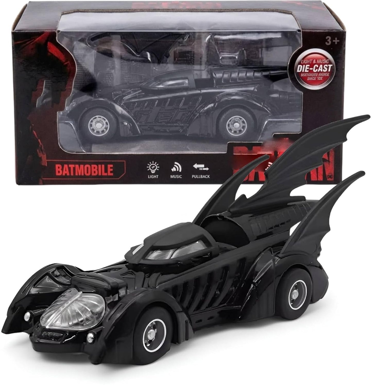 BatMan Car Stand and Bat Man Die Cast Car Combo