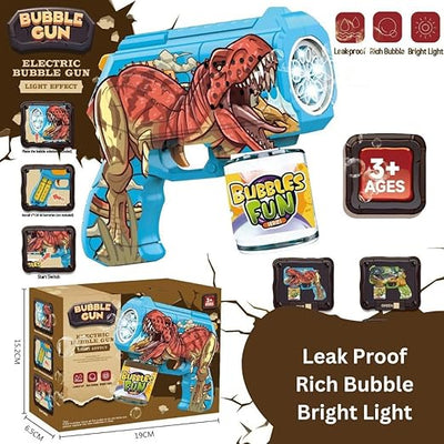 Dinosaur Electric Bubble Gun with Light Effects