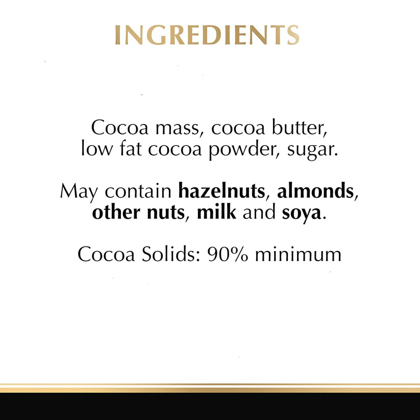 Lindt Excellence 90% Cocoa Bar 100g is a supreme dark.