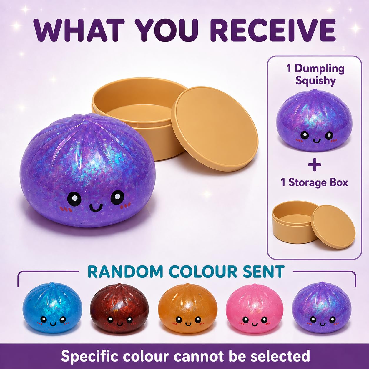 Squishy Ball |Squishy Mystery Box | Cute Big Stress Ball | Fidget Sensory Toy for Adults Anxiety Relief | (PC of 1 Multi - Colour)