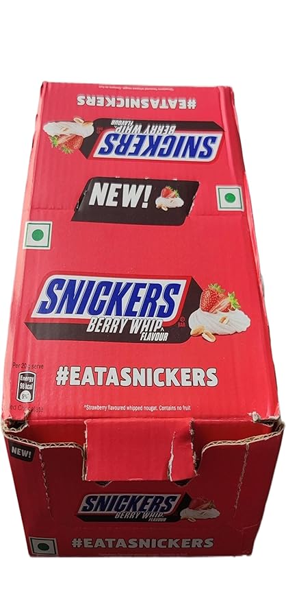 Snickers Berry Whip Flavour | 24-Pack Strawberry Nougat and Peanut Chocolate Bars