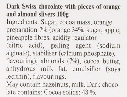 Lindt Excellence Orange Intense Bar 100g