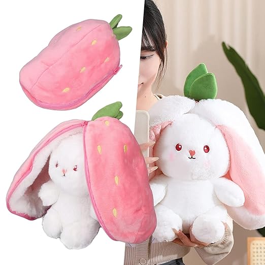 Soft Strawberry Zipper Bunny Soft