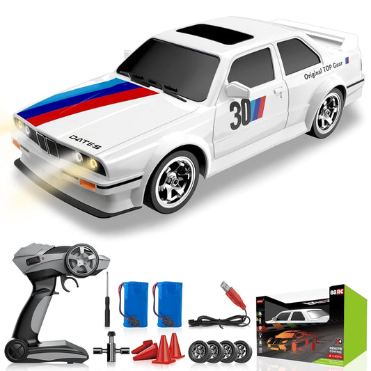 Classic Legend 1:16 Scale RC Drift Car – 2.4GHz 4WD 30KM/H High-Speed Remote Control Car with LED Lights, Dual Batteries & Drift Tires
