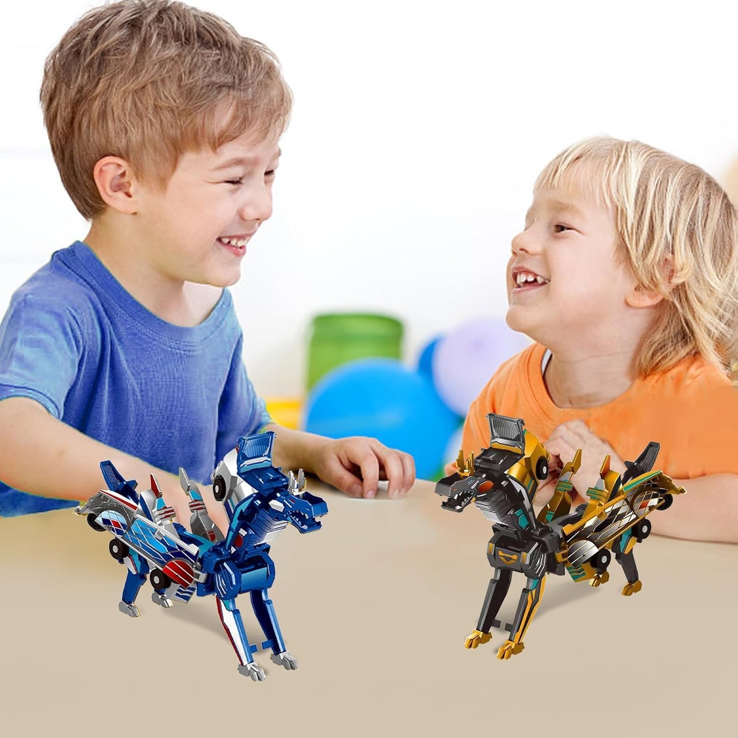 Collision Transforming Dinosaur Car Toy | Dragon Transforming Car Robot Toys | Magnetic Transformings Cars Robots Toy | Funny Crash Dinosaur Cars Robot Toys Gift for Boys & Girls