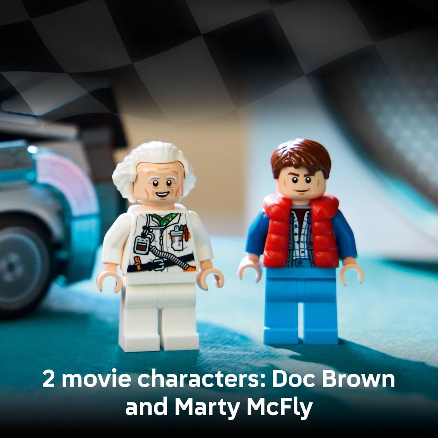 LEGO Speed Champions Time Machine from Back to The Future Building Toy for Kids - Pretend Play & Display Car Toy W/ 2 Build Modes for Boys & Girls, Ages 9+ - Gift for Father's Day - 77256