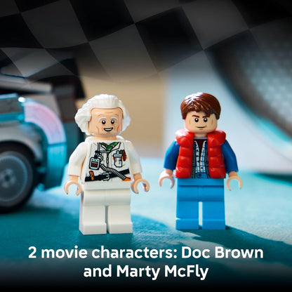 LEGO Speed Champions Time Machine from Back to The Future Building Toy for Kids - Pretend Play & Display Car Toy W/ 2 Build Modes for Boys & Girls, Ages 9+ - Gift for Father's Day - 77256