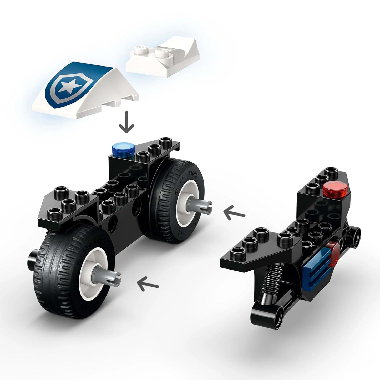 LEGO City Police Motorcycle Chase Toy, Motorbike Set for Ages 4 and up 60455 Building Blocks Toys for 4+ Gift for Boys and Girls