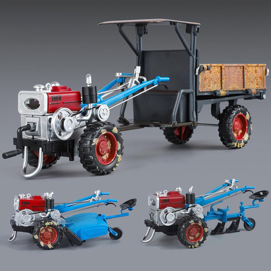 Exquisite Vintage Farm Tractor Toy Model Realistic Leges Handcraft for Kids and Adult Gamers