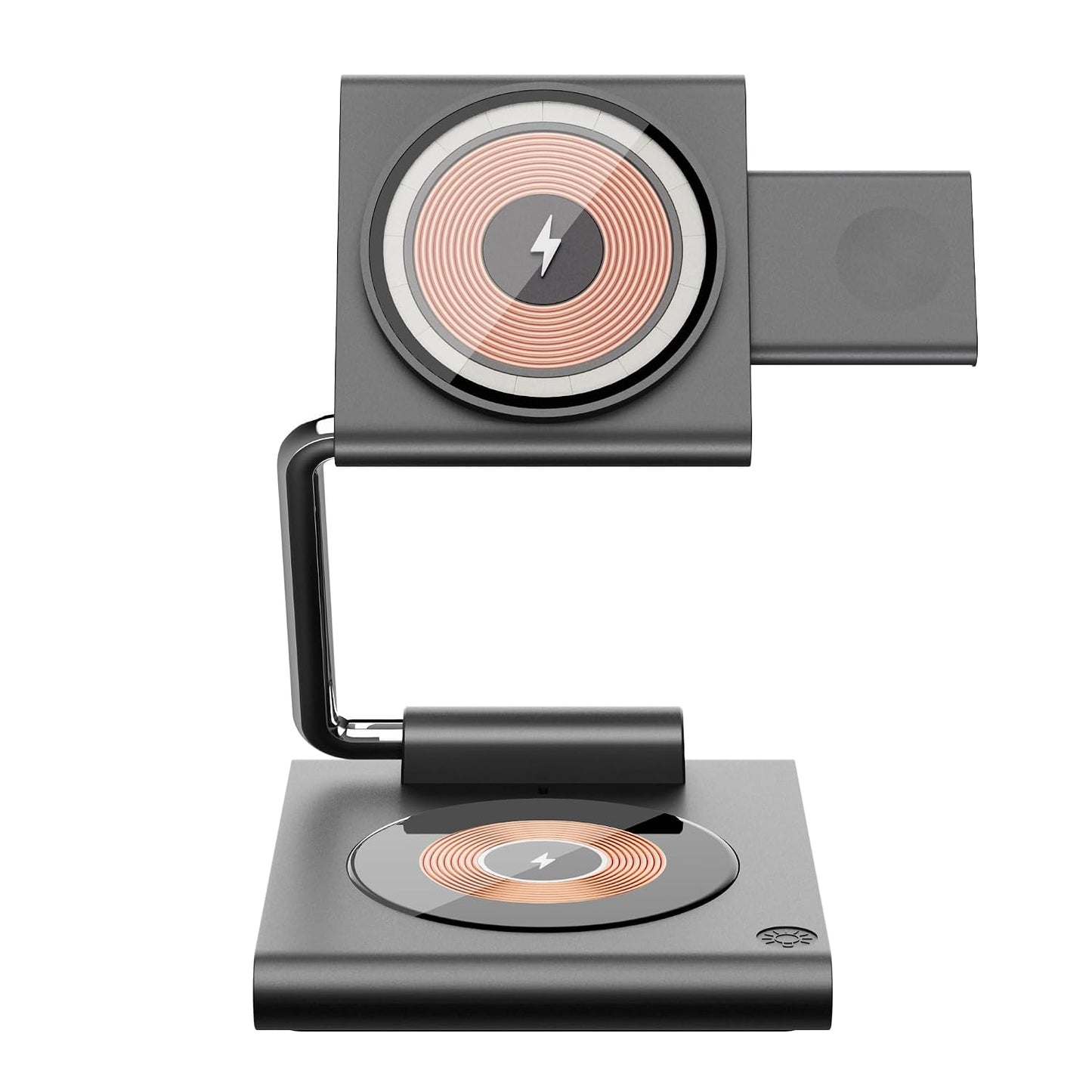 WIWU Geek 3-in-1 Wireless Charging Station| Charger for iPhone, Apple Watch and AirPods, MagSafe Compatible, Black