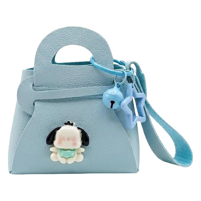 Cute Mini Handbag Keychain for Girls – Kawaii Purse Keyring with Cartoon Charm, Mini Bag Pendant Key Holder for Keys, Backpack & Handbag Accessories Random Design (Pack of 4)