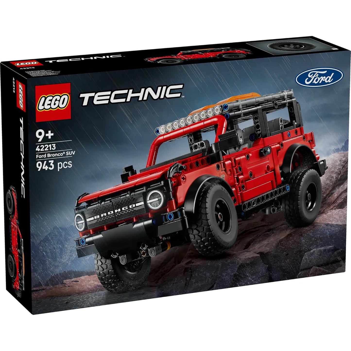 LEGO Technic Ford Bronco SUV Model Car Kit, STEM Building Set 42213 Toys for 9+ Gift for Boys and Girls