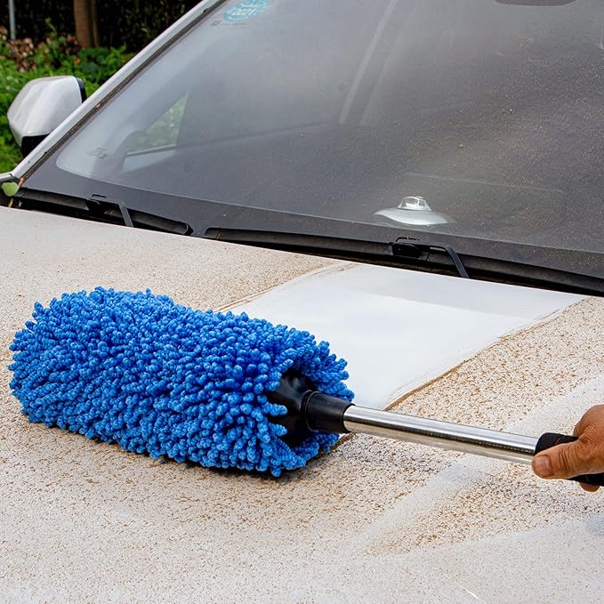 Soft Microfiber Car Duster Exterior with Retractable Handle