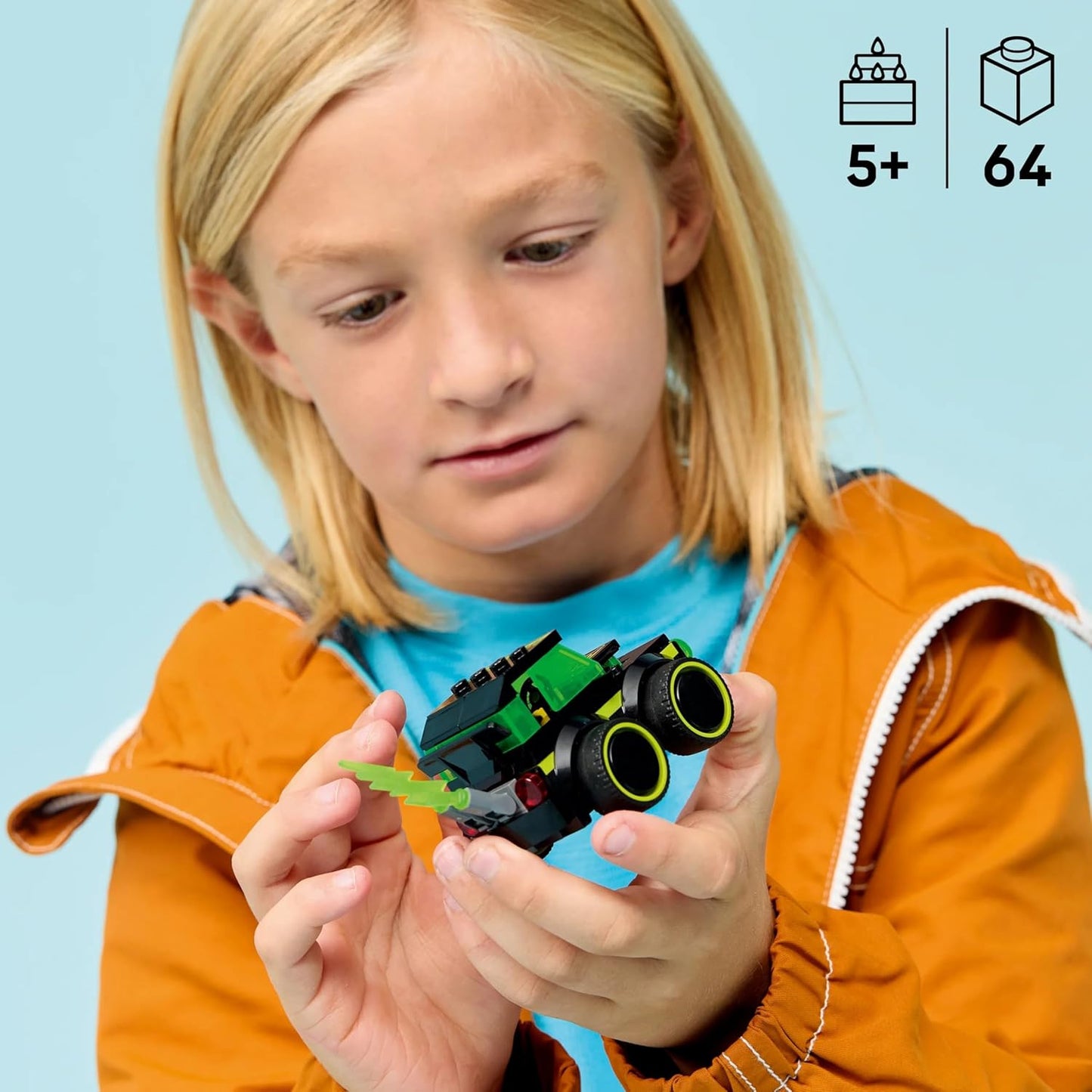 LEGO City Rides – Gaming Race Car - Model Car Kit - Race Toy with Driver Minifigure - 60484
