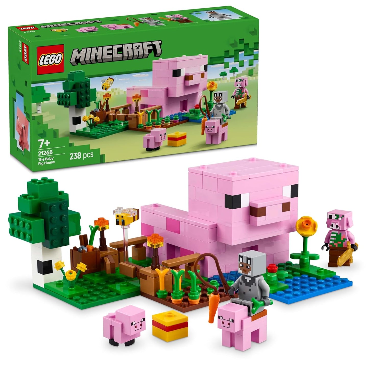 LEGO Minecraft The Baby Pig House Gamer Building Toy Animal Set for Kids 21268 Building Blocks Toys for 7+ Gift for Boys and Girls Visit the LEGO Store